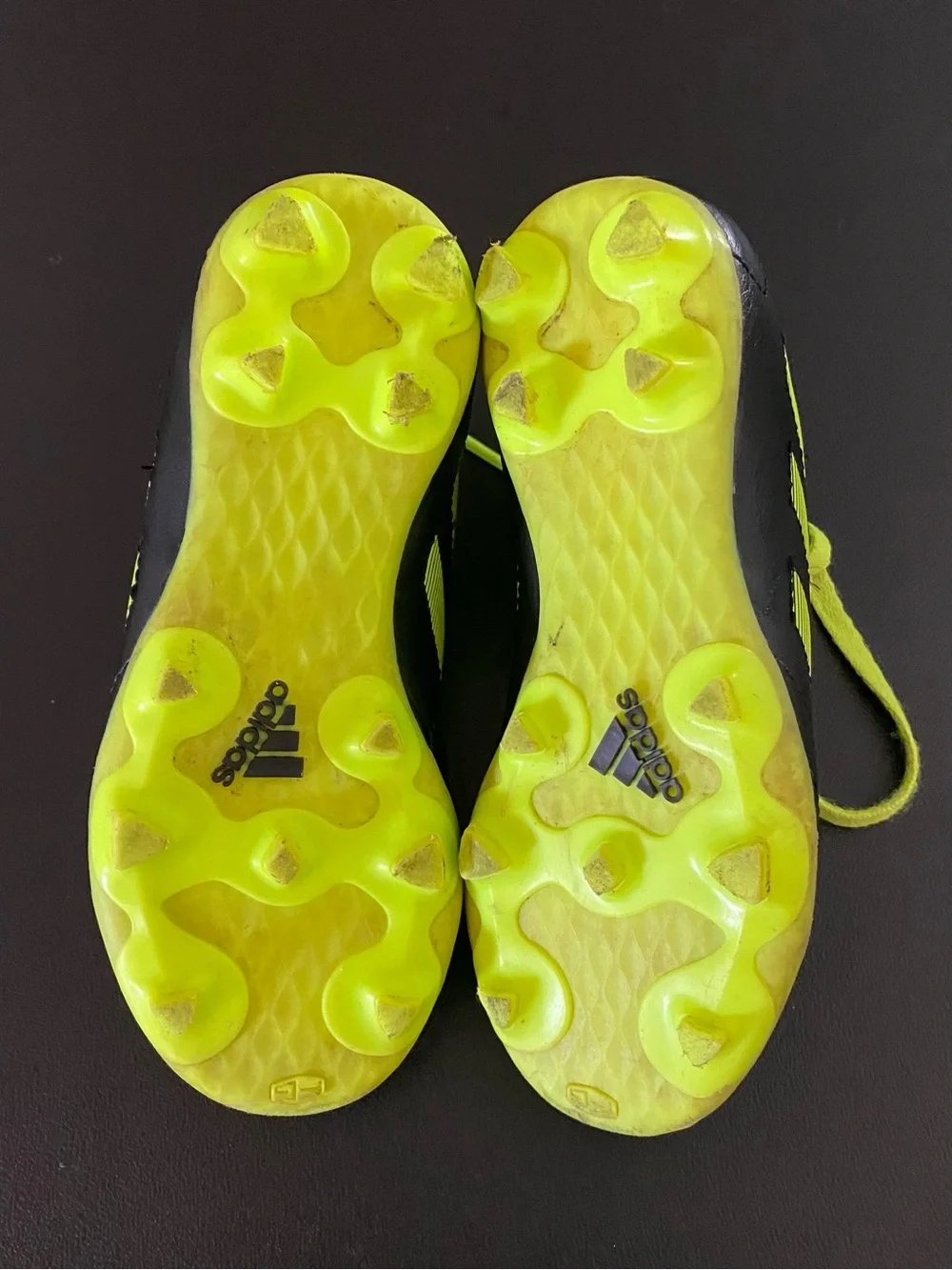 Adidas Goletto Soccer Cleats Sneakers Kids Size 11 Black & Lime Green